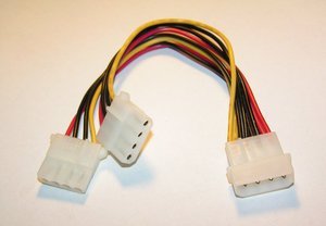 Różne adapter zasilający 4-Pin [IDE] wtyczka na 2x 4-Pin [IDE] gniazdko, przewód typu Y