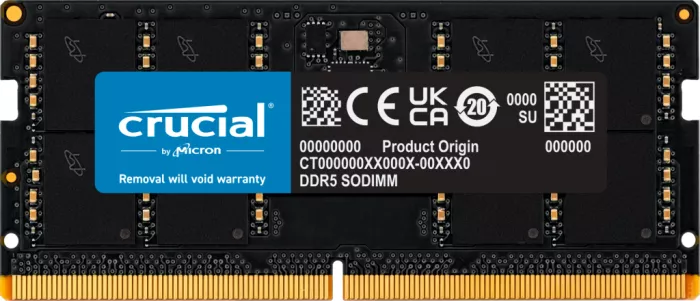 Crucial SO-DIMM 48GB, DDR5-5600, CL46-45-45, on-die ECC