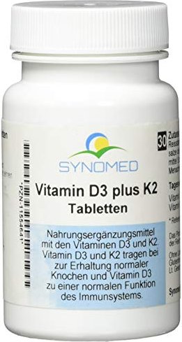 Synomed Vitamin D3 plus K2 Tabletten
