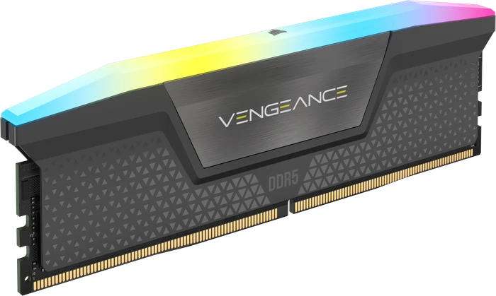Memoria RAM CORSAIR Vengeance RGB DDR5 64GB (2x32GB) 6000MHz C40 - Compatible Con AMD EXPO E Intel XMP 3.0, Color Gris