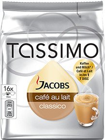 TASSIMO Capsules de café T DISC Jacobs Café au Lait 80 port