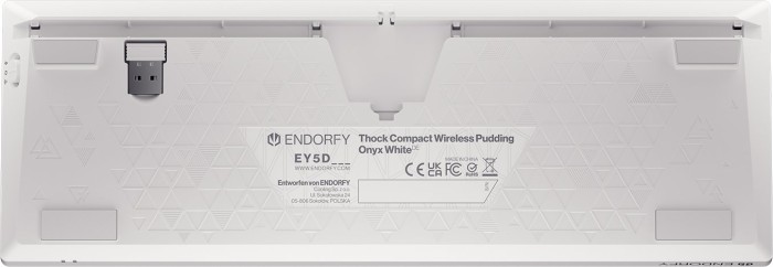 ENDORFY Thock Compact Wireless Pudding, Onyx White, PBT, LEDs RGB, hot-swap, Kailh Box Black, USB/Bluetooth, DE