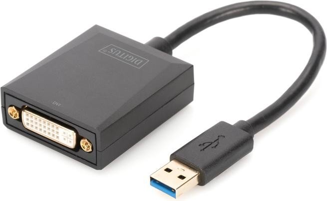 Digitus USB-A 3.0 na DVI adapter czarny