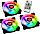 Raijintek Iris 12 Rainbow A-RGB, 3er-Pack, LED-Steuerung, Fernbedienung, 120mm (0R40B00112)