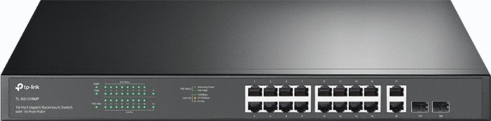 TP-Link TL-SG1200 Rackmount Gigabit Switch, 16x RJ-45, 2x RJ-45/SFP, 250W PoE+