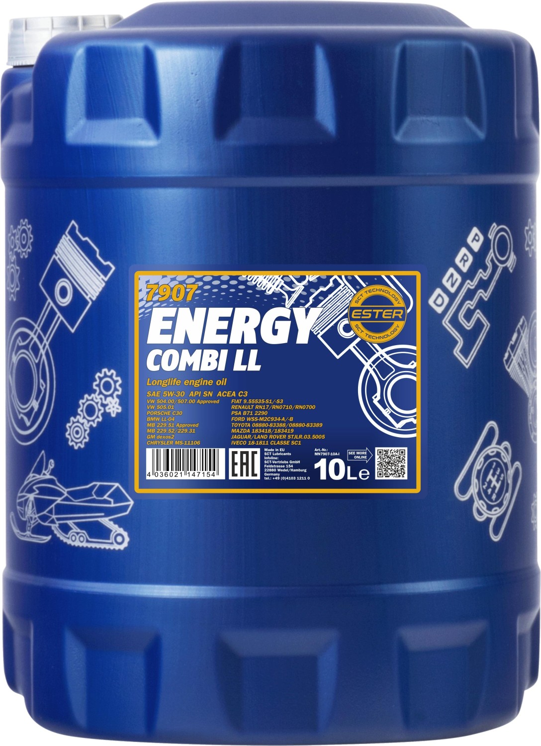 MANNOL Energy Combi LL 5W-30 API SN/CF Motorenöl, 1 Liter : : Auto  & Motorrad