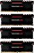 Corsair Vengeance LED rot DIMM Kit 64GB, DDR4-3000, CL15-17-17-35 (CMU64GX4M4C3000C15R)