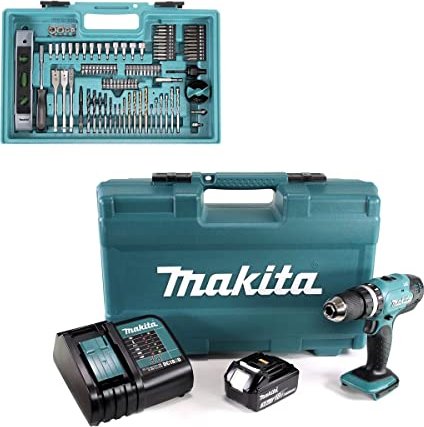 Makita DHP453FX12 Akku-Schlagbohrschrauber inkl. Koffer + Akku 3.0Ah + Zubehör