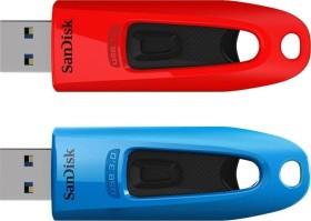 SanDisk Ultra 32GB rot/blau, USB-A 3.0, 2er-Pack (SDCZ48-032G-G462)