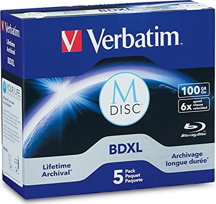 Verbatim M-DISC BD-R XL 100GB, 4x, 5er Jewelcase