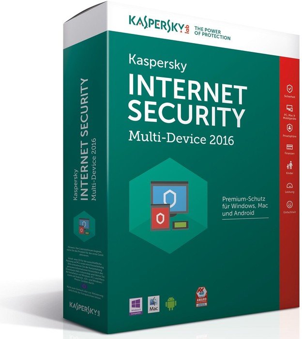 Kaspersky Lab Internet Security 2016 Multi Device, 5 użytkowników, 2 lat, ESD (niemiecki) (Multi-Device)