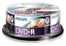 Philips DVD-R 4.7GB, 25er-Pack