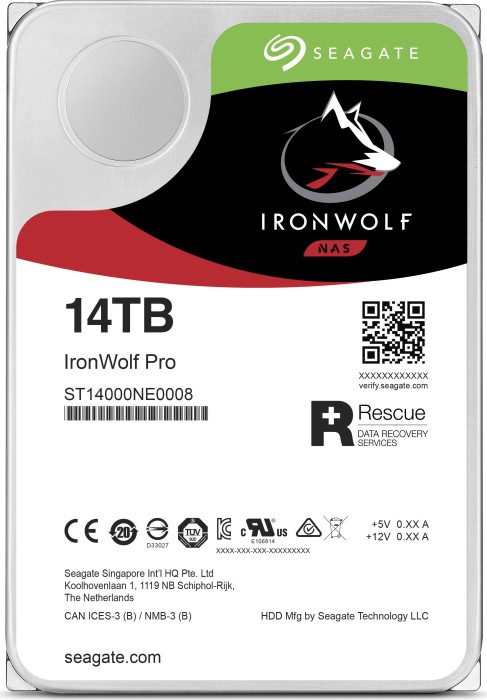 Seagate IronWolf Pro NAS HDD +Rescue 14TB Bundle, SATA 6Gb/s, 2er-Pack