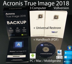Acronis True Image 2018, 3 User (deutsch) (PC/MAC)