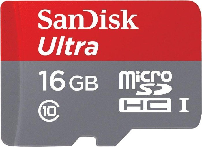 SanDisk Ultra R80 microSDHC 16GB Kit, UHS-I, Class 10