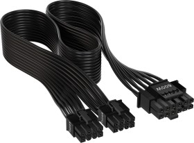 Corsair PSU Cable Type 4 - 600W PCIe 5.0 12VHPWR, 2x 8-Pin PCIe Stecker auf 16-Pin PCIe 5.0 12VHPWR Stecker, Adapterkabel, schwarz, 65cm