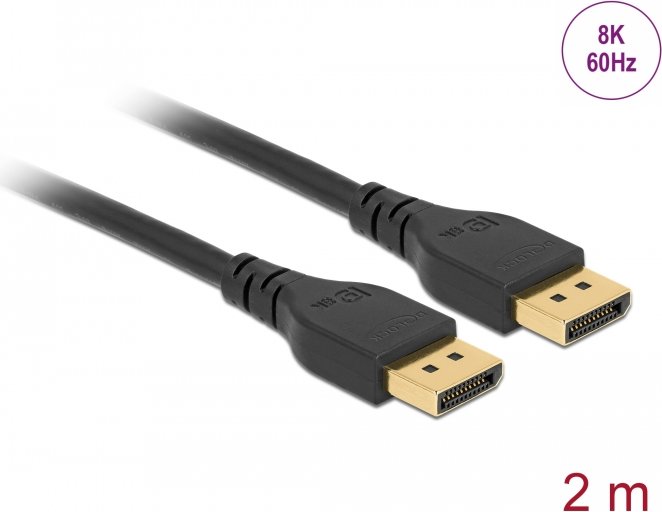 DeLOCK DisplayPort/DisplayPort 1.4 8K 60Hz Kabel ohne Arretierung, 2m