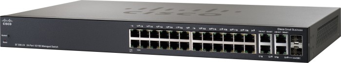 Cisco SF300 Rack Managed switch, 24x RJ-45, 2x RJ-45/SFP