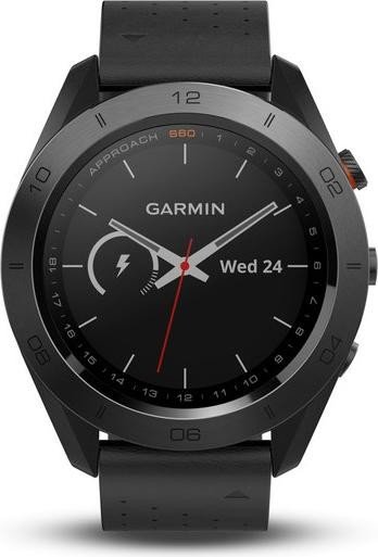 Garmin Approach S60 skóra GPS-zegarek golfisty czarny