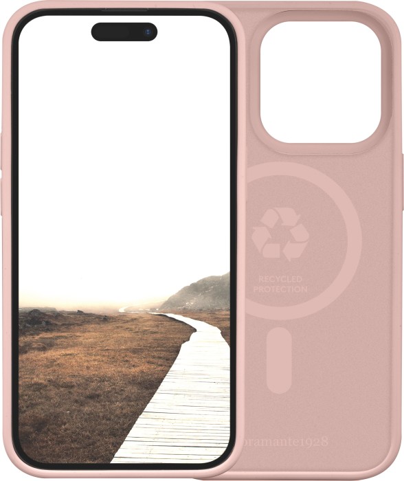 DBRAMANTE Monaco Silkon Case mit MagSafe für iPhone 15 Pro, pink sand