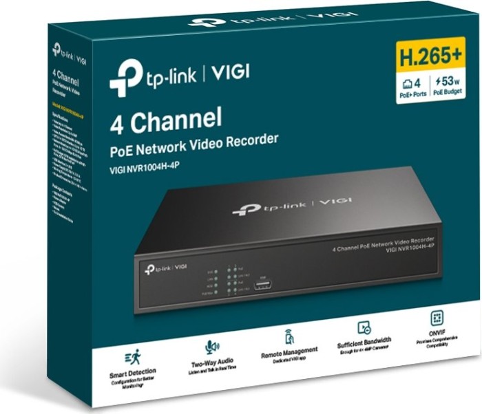 TP-Link VIGI NVR1004H-4P 4-Kanal, Netzwerk-Videorecorder