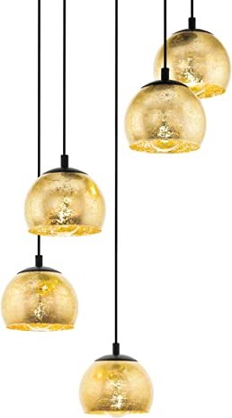 Eglo Albaraccin lampa wisząca 5-palnikowy czarny/złoty