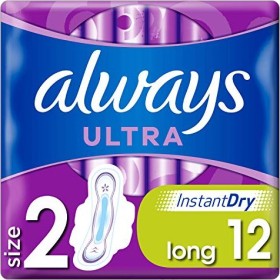 Always Ultra Long (Größe 2) Damenbinden, 12 Stück