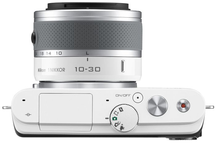 Nikon 1 J3 weiß mit Objektiv VR 10-30mm 3.5-5.6 und VR 30-110mm 3.8-5.6