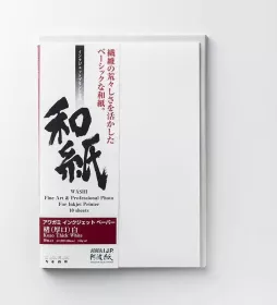 Awagami Kozo Thick White Kunstdruckpapier matt, 44", 110g/m², 15m