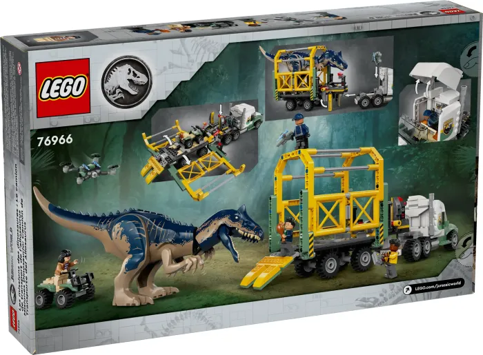 LEGO Jurassic World - Dinomisje: ciężarówka do transportu allozaura