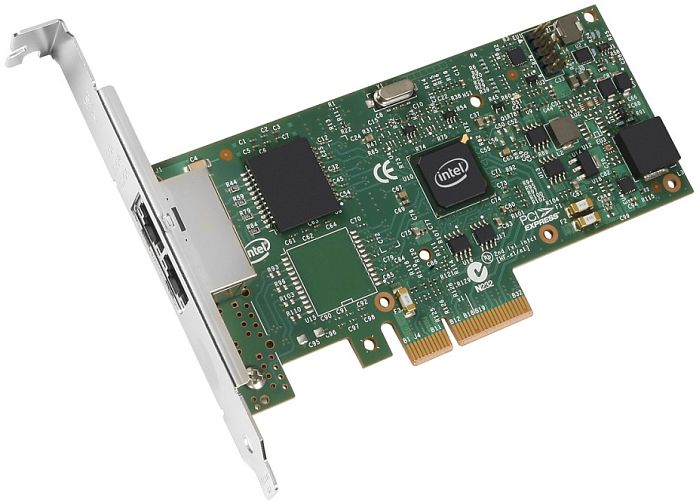 Intel I350-T2 adapter LAN, 2x RJ-45, PCIe 2.1 x4, retail