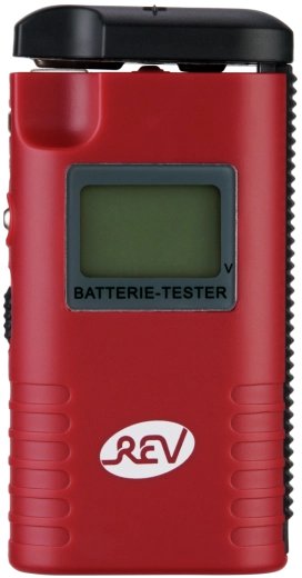 REV Ritter LCD Batterietester rot