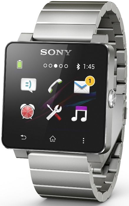 Sony SmartWatch 2, Metall-Armband silber