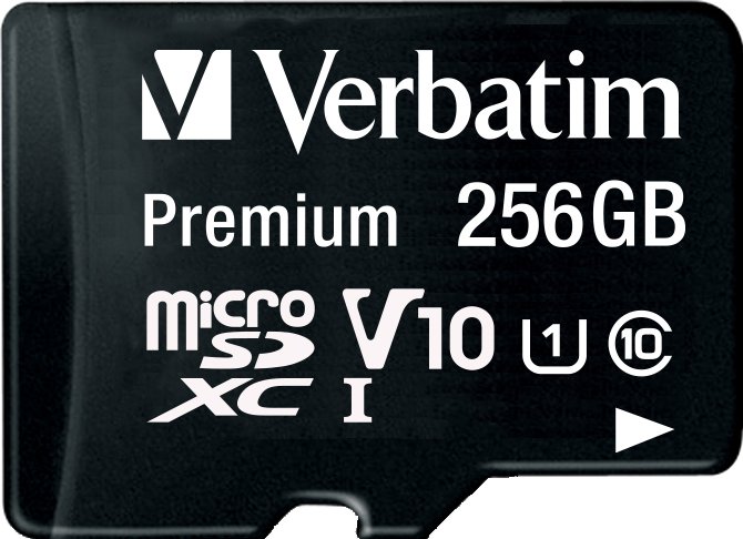 Verbatim Premium 600x R90 microSDXC 256GB Kit, UHS-I U1, Class 10