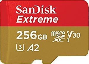 SanDisk Extreme R160/W90 microSDXC 256GB Kit, UHS-I U3, A2, Class 10