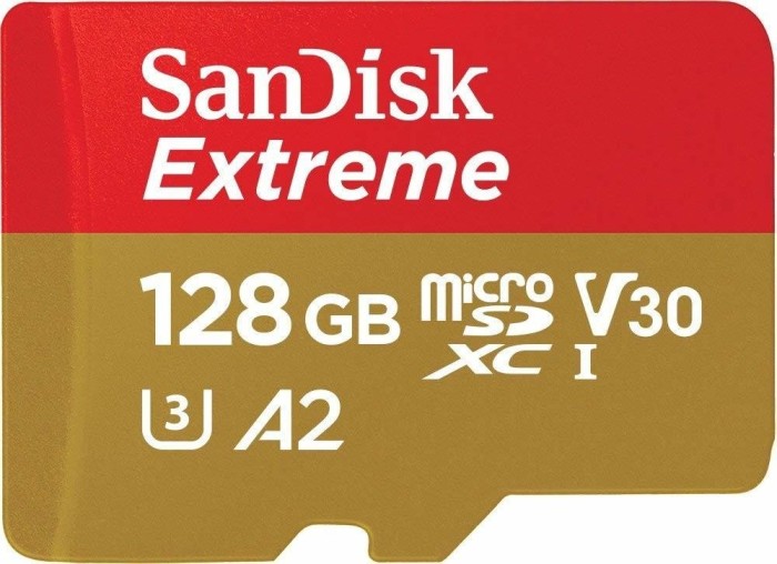 SanDisk Extreme R160/W90 microSDXC 128GB Kit, UHS-I U3, A2, Class 10