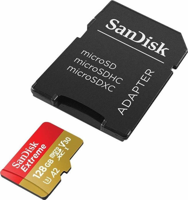 SanDisk Extreme R160/W90 microSDXC 128GB Kit, UHS-I U3, A2, Class 10
