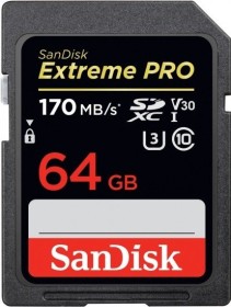 SanDisk Extreme PRO R170/W90 SDXC 64GB, UHS-I U3, Class 10