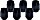 Alphacool HF Anschraubtülle TPV Metall G1/4" auf 12.7/7.6mm schwarz, 6er-Pack (17454)