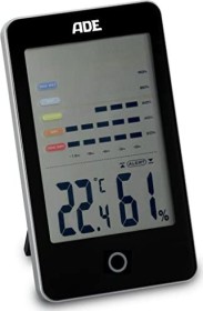 ADE Hygrometer-Temperaturstation Digital schwarz