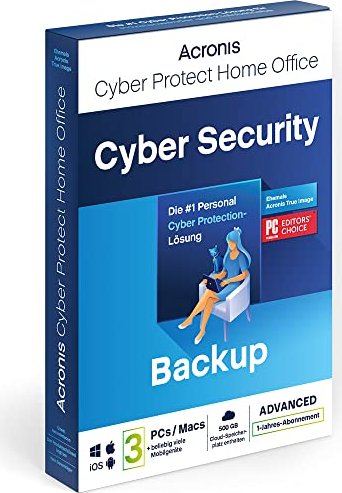 Acronis Cyber Protect Home Office Advanced, 3 użytkowników, 1 rok (wersja wielojęzyczna) (Multi-Device)