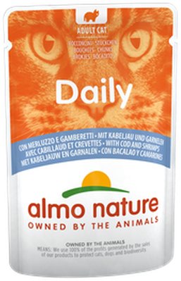 almo nature Daily Cats 70, z dorsz i krewetki, 70g