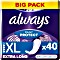 Always Dailies Extra Protect long plus panty liners, 40 pieces