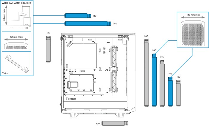 Fractal Design Meshify 2 Compact Lite White TG Clear Tint, szklane okno