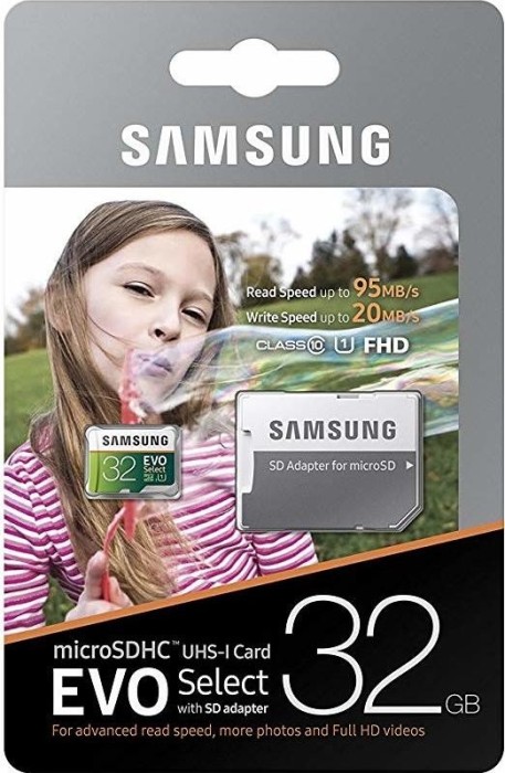 Samsung EVO Select R95/W20 microSDHC 32GB Kit, UHS-I U1, Class 10