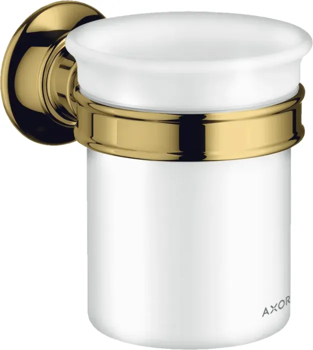 Hansgrohe AXOR Montreux Zahnbürstenbecher mit Halter polished gold optic