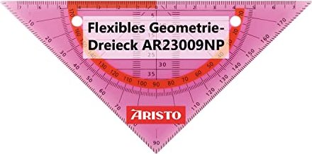 Aristo Flex Geodreieck 16cm, transparent pink
