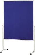 Magnetoplan tablica do moderacji 120x150cm biały z niebieskim filcem