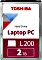 Toshiba L200 Laptop PC 2TB, 512e / 2.5" / SATA 6Gb/s, retail (HDWL120EZSTA)