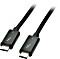 Lindy Thunderbolt 3 USB-C przewód czarny, 2m (41557)